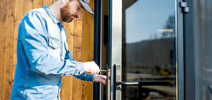 Frameless Glass Storefront Door Locks Replacement in Montclair, NJ